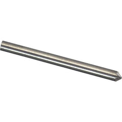 Made in USA - 1/8" Cut Diam, 1/8" Shank Diam, Cone Head Chipbreaker Cut Burr - Carbide, 1/16" LOC, 1-1/2" OAL - Apex Tool & Supply