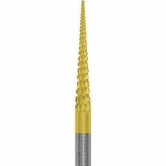Made in USA - 3/32" Cut Diam, 0.0925" Shank Diam, Cone Head Diamond Cut Burr - Carbide, 5/8" LOC, 1-1/2" OAL - Apex Tool & Supply
