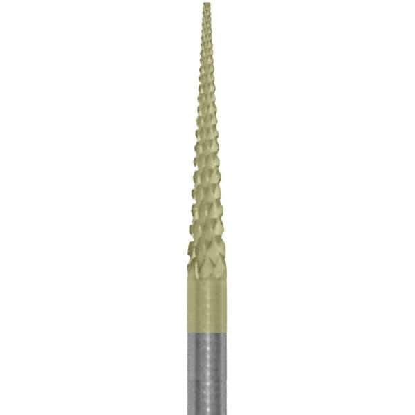 Made in USA - 3/32" Cut Diam, 0.0925" Shank Diam, Cone Head Diamond Cut Burr - Carbide, 5/8" LOC, 1-1/2" OAL - Apex Tool & Supply