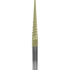 Made in USA - 3/32" Cut Diam, 0.0925" Shank Diam, Cone Head Chipbreaker Cut Burr - Carbide, 5/8" LOC, 1-1/2" OAL - Apex Tool & Supply