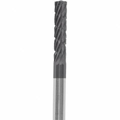 Made in USA - 3/32" Cut Diam, 0.0925" Shank Diam, Cylinder Head Chipbreaker Cut Burr - Carbide, 3/8" LOC, 1-1/2" OAL - Apex Tool & Supply