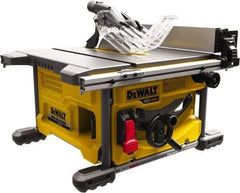 DeWALT - 8-1/4" Blade Diam, Table Saw - 5,800 RPM, 19-1/16" Table Depth x 19-1/16" Table Width, 60 Volts, 5/8" Arbor - Apex Tool & Supply