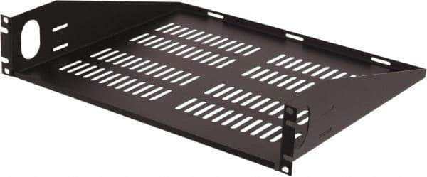 Video Mount - Security Camera Vented Equipment Rack Shelf - Black - Apex Tool & Supply