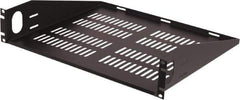 Video Mount - Security Camera Vented Equipment Rack Shelf - Black - Apex Tool & Supply