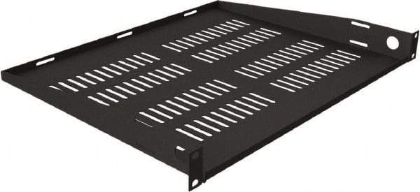 Video Mount - Security Camera Vented Equipment Rack Shelf - Black - Apex Tool & Supply