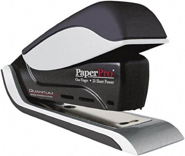 PaperPro - 25 Sheet Half Strip Stapler - Black/Silver - Apex Tool & Supply