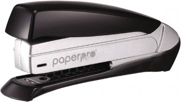 PaperPro - 20 Sheet Half Strip Stapler - Black/Silver - Apex Tool & Supply