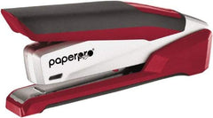 PaperPro - 28 Sheet Full Strip Desktop Stapler - Red & Silver - Apex Tool & Supply