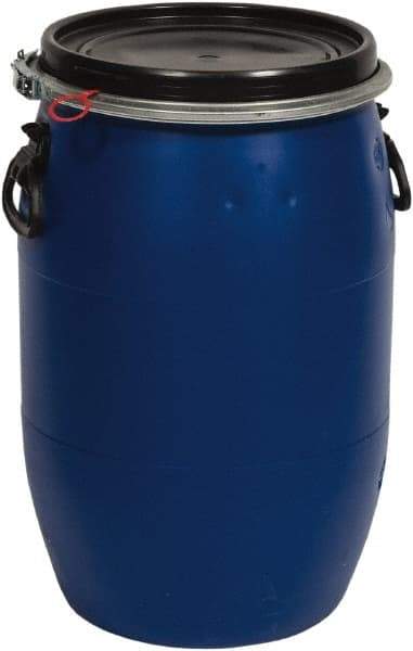 SEYMOUR-MIDWEST - 15 Gal, Polypropylene Round Blue Bucket/Pail - Handle & Lid Included - Apex Tool & Supply