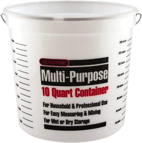 SEYMOUR-MIDWEST - 10 Qt, Plastic Round White Bucket & Pail Kit - Handle Included - Apex Tool & Supply