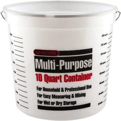 SEYMOUR-MIDWEST - 10 Qt, Plastic Round White Bucket & Pail Kit - Handle Included - Apex Tool & Supply