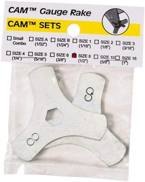 SEYMOUR-MIDWEST - 2 Piece, 3 Setting, Size 8 Gauge Rake Cam Set - Use with Seymour Midwest, #57001, #57002, #57010, #57011, #57012 - Apex Tool & Supply