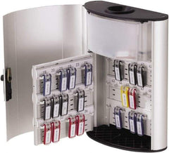 DURABLE - 54 Keys, Silver Key Box - 11-3/4" Wide x 4-5/8" Deep x 15-1/2" High - Apex Tool & Supply