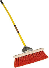 SEYMOUR-MIDWEST - 18" Rough Surface Polypropylene Push Broom - 5-1/2" Bristle Length, Wood Block, Bolt-On Handle Connection, Handle Included - Apex Tool & Supply