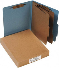 ACCO - 11 x 8 1/2", Letter Size, Sky Blue, File Folders with Top Tab - Right of Center Tab Cut Location - Apex Tool & Supply