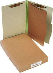 ACCO - 14 x 8 1/2", Legal, Leaf Green, File Folders with Top Tab - Right of Center Tab Cut Location - Apex Tool & Supply
