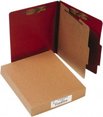 ACCO - 11 x 8 1/2", Letter Size, Earth Red, File Folders with Top Tab - Right of Center Tab Cut Location - Apex Tool & Supply