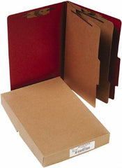 ACCO - 14 x 8 1/2", Legal, Earth Red, File Folders with Top Tab - Right of Center Tab Cut Location - Apex Tool & Supply