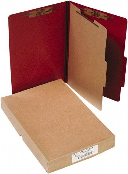 ACCO - 14 x 8 1/2", Legal, Earth Red, File Folders with Top Tab - Right of Center Tab Cut Location - Apex Tool & Supply