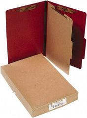 ACCO - 14 x 8 1/2", Legal, Earth Red, File Folders with Top Tab - Right of Center Tab Cut Location - Apex Tool & Supply