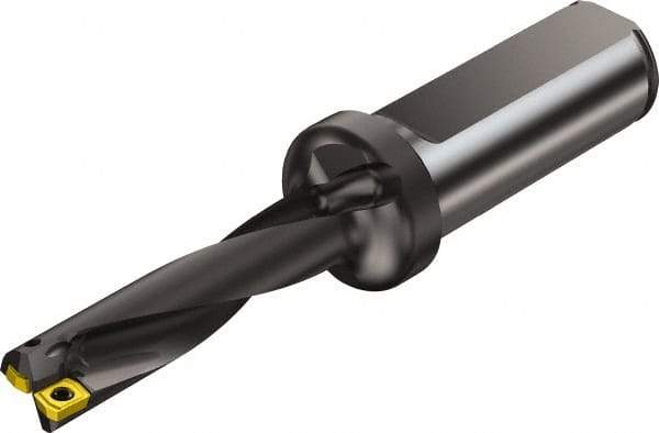 Sandvik Coromant - 91mm Max Drill Depth, 4xD, 22mm Diam, Indexable Insert Drill - 2 Inserts, 25mm Shank Diam, Flange Shank - Apex Tool & Supply
