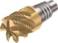 Sandvik Coromant - 316-SM Grade 1030 Carbide End Milling Tip Insert - 8 Flutes, 25mm Cutting Diam, 17/32" Depth of Cut, 1" Extension, 1/64" Cnr Rad, 45° Helix - Apex Tool & Supply