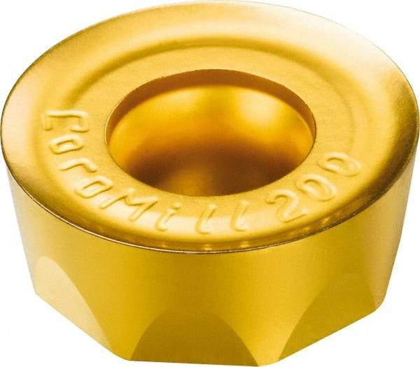 Sandvik Coromant - RCHT10T3M0 ML Grade 2030 Carbide Milling Insert - TiAlN/TiN Finish, 3.97mm Thick, 10mm Inscribed Circle, 5mm Corner Radius - Apex Tool & Supply