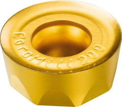 Sandvik Coromant - RCHT10T3M0 ML Grade 2030 Carbide Milling Insert - TiAlN/TiN Finish, 3.97mm Thick, 10mm Inscribed Circle, 5mm Corner Radius - Apex Tool & Supply
