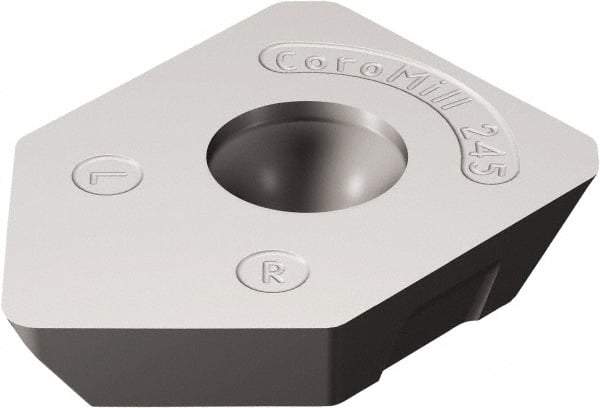 Sandvik Coromant - R24512T3 W Grade CB50 Carbide Milling Insert - Uncoated, 3.97mm Thick, 13.4mm Inscribed Circle, 2.5mm Corner Radius - Apex Tool & Supply