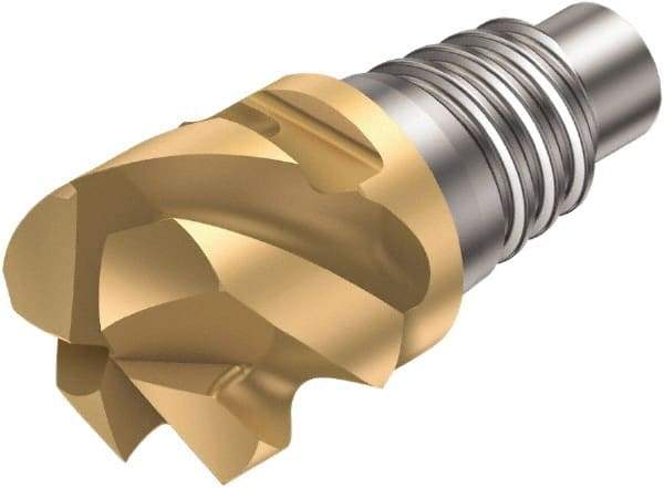 Sandvik Coromant - 31625HM Straight Grade 1030 Carbide High Feed Milling Tip Insert - 4 Flutes, 25mm Cutting Diam, 13.5mm Depth of Cut, 0.1181" Cnr Rad, 50° Helix - Apex Tool & Supply