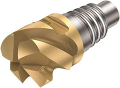 Sandvik Coromant - 31625HM Straight Grade 1030 Carbide High Feed Milling Tip Insert - 4 Flutes, 25mm Cutting Diam, 13.5mm Depth of Cut, 0.1181" Cnr Rad, 50° Helix - Apex Tool & Supply