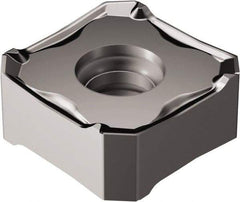 Sandvik Coromant - 345R1305 PM Grade 1010 Carbide Milling Insert - TiAlN2 Finish, 5.6mm Thick, 13mm Inscribed Circle, 0.8mm Corner Radius - Apex Tool & Supply