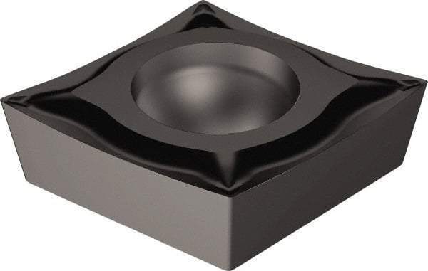Sandvik Coromant - CCGT32.51 UM Grade 1105 Carbide Turning Insert - TiAlN Finish, 80° Diamond, 3/8" Inscr Circle, 5/32" Thick, 1/64" Corner Radius - Apex Tool & Supply