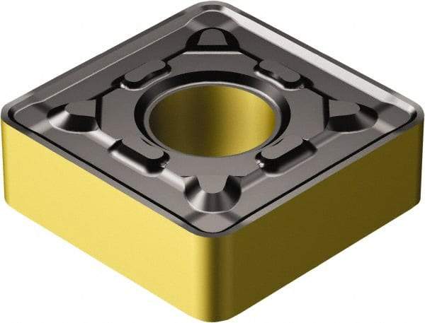Sandvik Coromant - SNMG866 PR Grade 4325 Carbide Turning Insert - TiCN/Al2O3/TiN Finish, 90° Square, 1" Inscr Circle, 3/8" Thick, 3/32" Corner Radius - Apex Tool & Supply