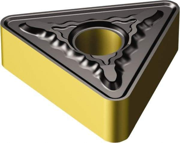 Sandvik Coromant - TNMG666 MR Grade 4325 Carbide Turning Insert - TiCN/AI2O3/TiN Finish, 60° Triangle, 3/4" Inscr Circle, 3/8" Thick, 3/32" Corner Radius - Apex Tool & Supply