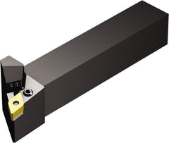 Sandvik Coromant - PDJNR/L..HP, Right Hand Cut, -3° Lead Angle, 20mm Shank Height x 20mm Shank Width, Negative Rake Indexable Turning Toolholder - 125mm OAL, DNMG 11 04 08, DNMG 332 Insert Compatibility, Series T-Max P - Apex Tool & Supply