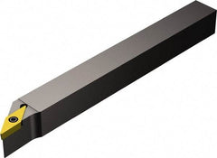 Sandvik Coromant - SVJBR/L-S, Left Hand Cut, -3° Lead Angle, 10mm Shank Height x 10mm Shank Width, Neutral Rake Indexable Turning Toolholder - 125mm OAL, VBMT 11 03 04, VBMT 221 Insert Compatibility, Series CoroTurn 107 - Apex Tool & Supply