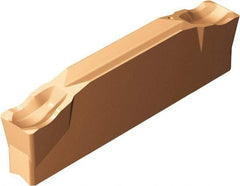 Sandvik Coromant - N123x2J CR 1125 Grade, 0.1969" Cutting Width, Carbide Cutoff Insert - 0° Neutral Lead Angle, 0.0157" Cnr Rad, TiAlN Coated - Apex Tool & Supply
