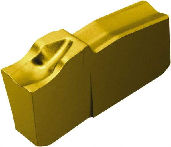 Sandvik Coromant - R151.225 5F 235 Grade, 0.0984" Cutting Width, Carbide Cutoff Insert - 15° Right Hand Lead Angle, 0.0039" Cnr Rad, TiCN/TiN Coated - Apex Tool & Supply