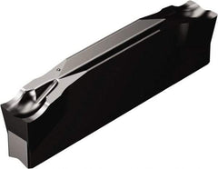 Sandvik Coromant - N123x2G CM 3115 Grade, 0.1181" Cutting Width, Carbide Cutoff Insert - 0° Neutral Lead Angle, 0.0079" Cnr Rad, TiCN/Al2O3 Coated - Apex Tool & Supply
