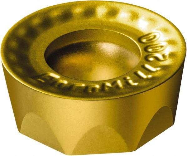 Sandvik Coromant - RCKT190600 KH Grade 1020 Carbide Milling Insert - TiAlN Finish, 1/4" Thick, 3/4" Inscribed Circle, 3/8" Corner Radius - Apex Tool & Supply