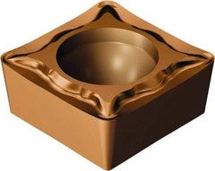Sandvik Coromant - SCMT32.52 UM Grade 1125 Carbide Turning Insert - TiAlN/AlCr2O3 Finish, 90° Square, 3/8" Inscr Circle, 5/32" Thick, 1/32" Corner Radius - Apex Tool & Supply