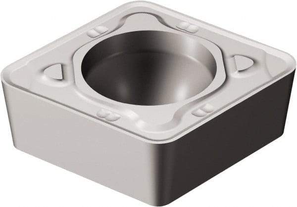 Sandvik Coromant - CCMT21.52 KR Grade H13A Carbide Turning Insert - Uncoated, 80° Diamond, 1/4" Inscr Circle, 3/32" Thick, 1/32" Corner Radius - Apex Tool & Supply