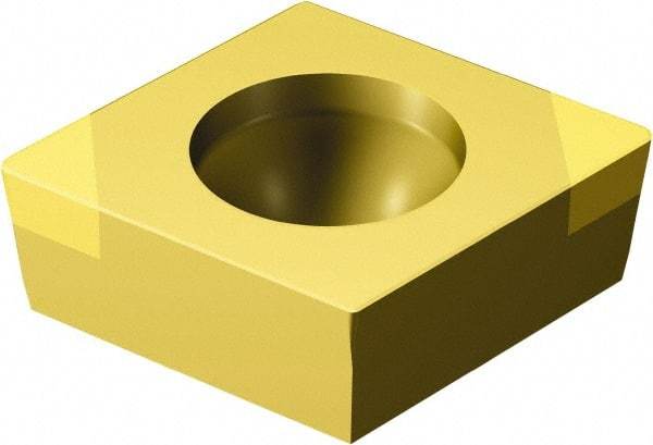 Sandvik Coromant - CCGW32.51 Grade 7015 Carbide Turning Insert - TiN Finish, 80° Diamond, 3/8" Inscr Circle, 5/32" Thick, 1/64" Corner Radius - Apex Tool & Supply