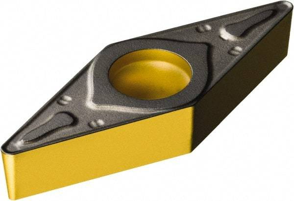 Sandvik Coromant - VBMT332 PR Grade 4305 Carbide Turning Insert - TiCN/AI2O3/TiN Finish, 35° Diamond, 3/8" Inscr Circle, 3/16" Thick, 1/32" Corner Radius - Apex Tool & Supply