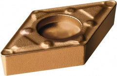 Sandvik Coromant - DCMX21.51 WF Grade 1115 Carbide Turning Insert - TiAlN/AlCr2O3 Finish, 55° Diamond, 1/4" Inscr Circle, 3/32" Thick, 1/64" Corner Radius - Apex Tool & Supply