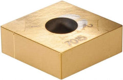 Sandvik Coromant - CNGA431 Grade 7015 Carbide Turning Insert - TiN Finish, 80° Diamond, 1/2" Inscr Circle, 3/16" Thick, 1/64" Corner Radius - Apex Tool & Supply