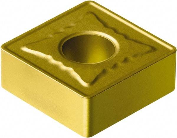 Sandvik Coromant - SNMG856 MR Grade 235 Carbide Turning Insert - TiCN/TiN Finish, 90° Square, 1" Inscr Circle, 5/16" Thick, 3/32" Corner Radius - Apex Tool & Supply