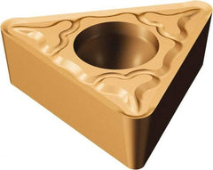 Sandvik Coromant - TCMT222 MM Grade 1125 Carbide Turning Insert - TiAlN/AlCr2O3 Finish, 60° Triangle, 1/4" Inscr Circle, 1/8" Thick, 1/32" Corner Radius - Apex Tool & Supply