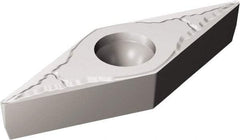 Sandvik Coromant - VBMT333 KM Grade H13A Carbide Turning Insert - Uncoated, 35° Diamond, 3/8" Inscr Circle, 3/16" Thick, 3/64" Corner Radius - Apex Tool & Supply